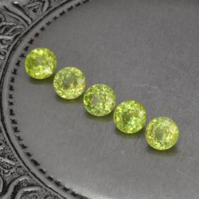 1.53 ctw Green Sphene Gemstones, Sphene Gems in Round Facet Shape for Sale.