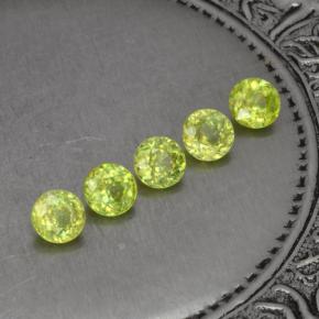 1.53 ctw Green Sphene Stones, Natural Sphene in Round Facet Shape for Sale