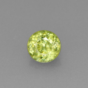 0.39 ct Green Sphene Gemstone, Sphene Gem in Round Facet Shape for Sale.