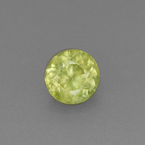 0.39 ct Green Sphene Gemstone, Sphene Gem in Round Facet Shape for Sale.