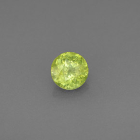 0.44 ct Green Sphene Stone, Natural Sphene in Round Facet Shape for Sale