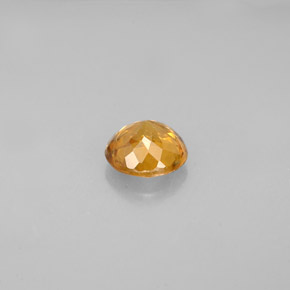 Sphene Gemstone in 5.4 mm Size for Sale, Sphene Stone in Golden Orange Color