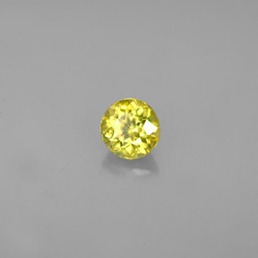 0.45 ct Yellow Sphene Stone, Natural Sphene in Round Facet Shape for Sale
