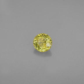 0.40 ct Yellow Sphene Stone, Natural Sphene in Round Facet Shape for Sale