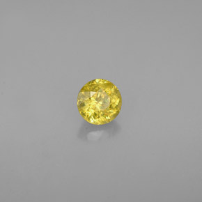 0.39 ct Yellow Sphene Stone, Natural Sphene in Round Facet Shape for Sale