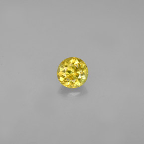 0.34 ct Yellow Sphene Gemstone, Sphene Gem in Round Facet Shape for Sale.