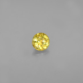 0.34 ct Yellow Sphene Stone, Natural Sphene in Round Facet Shape for Sale