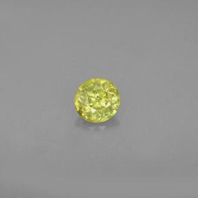 0.36 ct Green Sphene Gemstone, Sphene Gem in Round Facet Shape for Sale.