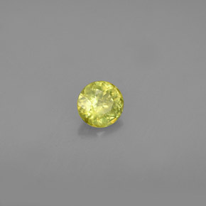 0.36 ct Green Sphene Stone, Natural Sphene in Round Facet Shape for Sale