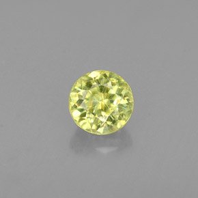 0.37 ct Green Sphene Gemstone, Sphene Gem in Round Facet Shape for Sale.