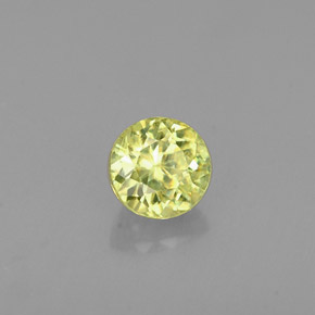 0.37 ct Green Sphene Stone, Natural Sphene in Round Facet Shape for Sale