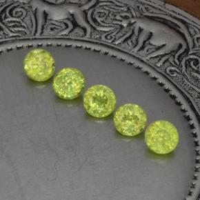1.53 ct Green Sphene Gemstone, Sphene Gem in Round Facet Shape for Sale.