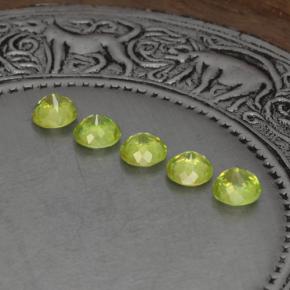 Sphene Gemstone in 4.1 mm Size for Sale, Sphene Stone in Yellowish Green Color