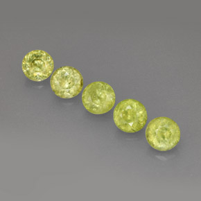1.70 ct Green Sphene Gemstone, Sphene Gem in Round Facet Shape for Sale.