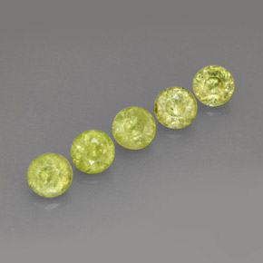 1.70 ct Green Sphene Stone, Natural Sphene in Round Facet Shape for Sale