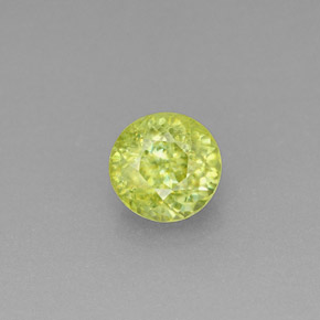 0.59 ct Green Sphene Gemstone, Sphene Gem in Round Facet Shape for Sale.