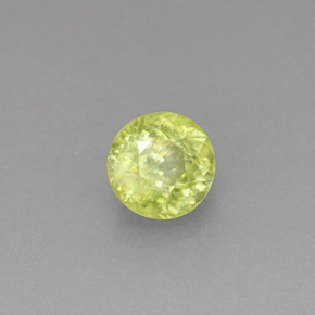 0.59 ct Green Sphene Stone, Natural Sphene in Round Facet Shape for Sale