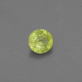 0.39 ct Yellow Sphene Stone, Natural Sphene in Round Facet Shape for Sale