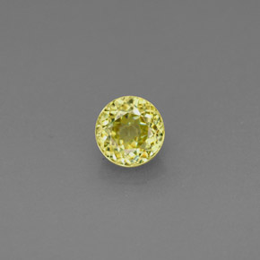0.46 ct Green Sphene Gemstone, Sphene Gem in Round Facet Shape for Sale.