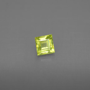 0.45 ct Green Sphene Stone, Natural Sphene in Square Facet Shape for Sale