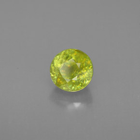 1.08 ct Green Sphene Stone, Natural Sphene in Round Facet Shape for Sale