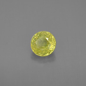 1.04 ct Green Sphene Stone, Natural Sphene in Round Facet Shape for Sale