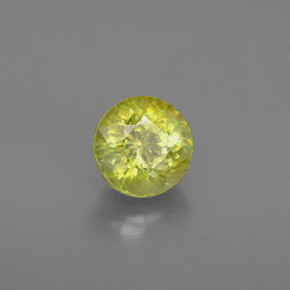 1.25 ct Green Sphene Stone, Natural Sphene in Round Facet Shape for Sale