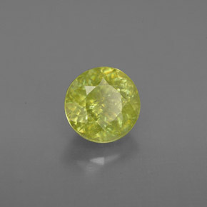 1.50 ct Green Sphene Stone, Natural Sphene in Round Facet Shape for Sale