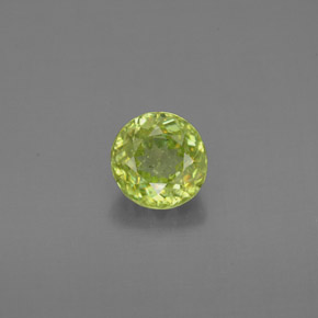 0.97 ct Green Sphene Gemstone, Sphene Gem in Round Facet Shape for Sale.