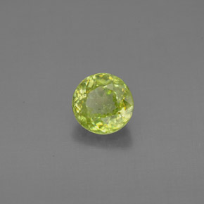 0.97 ct Green Sphene Stone, Natural Sphene in Round Facet Shape for Sale
