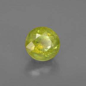 1.79 ct Green Sphene Stone, Natural Sphene in Round Facet Shape for Sale