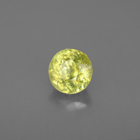 1.06 ct Green Sphene Stone, Natural Sphene in Round Facet Shape for Sale