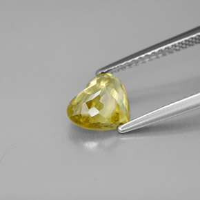 Sphene Gemstone in 8.4 x 6.9 mm Size for Sale, Sphene Stone in Greenish Yellow Color