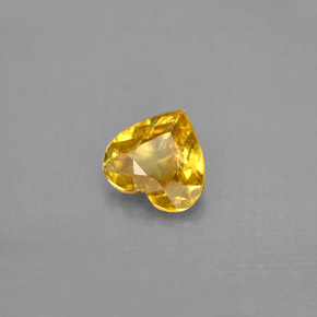 1.16 ct Yellow Sphene Stone, Natural Sphene in Heart Facet Shape for Sale