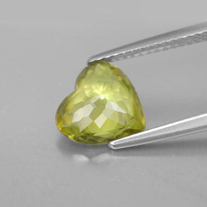 Sphene Gemstone in 9.5 x 8.7 mm Size for Sale, Sphene Stone in Yellowish Green Color