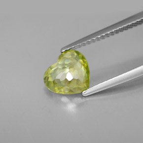 Sphene Gemstone in 8.2 x 7.4 mm Size for Sale, Sphene Stone in Yellowish Green Color