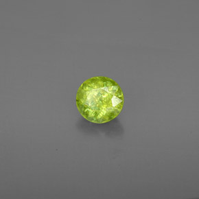 1.45 ct Green Sphene Stone, Natural Sphene in Round Facet Shape for Sale