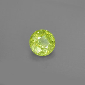 1.65 ct Green Sphene Stone, Natural Sphene in Round Facet Shape for Sale