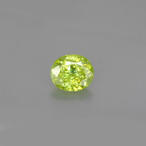 1.33 ct Green Sphene Gemstone, Sphene Gem in Oval Facet Shape for Sale.