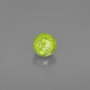 1.64 ct Green Sphene Stone, Natural Sphene in Round Facet Shape for Sale