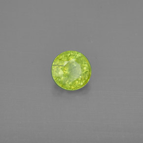 1.33 ct Green Sphene Stone, Natural Sphene in Round Facet Shape for Sale