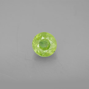 1.20 ct Green Sphene Gemstone, Sphene Gem in Round Facet Shape for Sale.