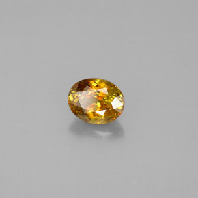 1.29 ct Multicolor Sphene Stone, Natural Sphene in Oval Facet Shape for Sale