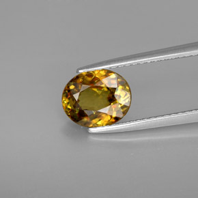 1.80 ct Multicolor Sphene Gemstone, Sphene Gem in Oval Facet Shape for Sale.