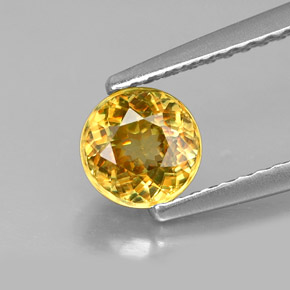 0.81 ct Multicolor Sphene Gemstone, Sphene Gem in Round Facet Shape for Sale.