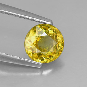 0.86 ct Multicolor Sphene Stone, Natural Sphene in Round Facet Shape for Sale