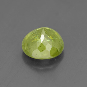Sphene Gemstone in 7 mm (calibrated) Size for Sale, Sphene Stone in Green Color