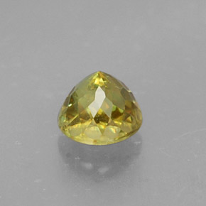 Sphene Gemstone in 4.7 mm Size for Sale, Sphene Stone in Greenish Yellow Color