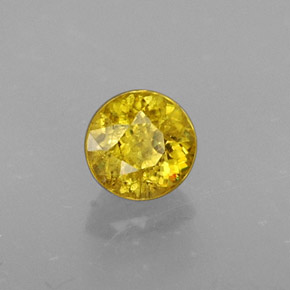 0.43 ct Yellow Sphene Stone, Natural Sphene in Round Facet Shape for Sale
