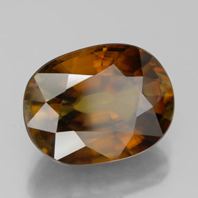 7.00 ct Multicolor Sphene Stone, Natural Sphene in Oval Facet Shape for Sale